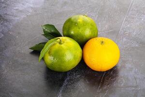 Fresh ripe sweet juicy mandarins photo