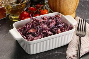 Coleslaw salad with cabbage and carrot photo