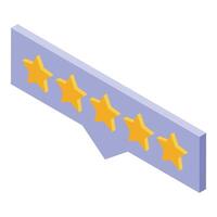 Five star rating is showing positive customer experience for client satisfaction vector