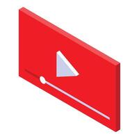 Red player interface showing streaming progress bar vector