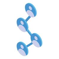 Network connecting people showing social media community or business hierarchy vector
