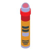 Medical glue tube with red cap is standing on the table vector