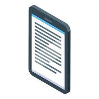 Smartphone showing digital book for online reading vector