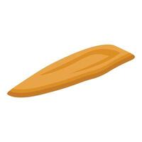 Single dried mango slice isolated on white background vector