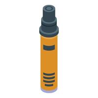 Electronic cigarette device with cartridge containing liquid for vaping vector