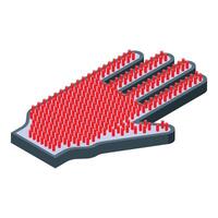 Pet glove for brushing removing fur grooming tool isometric icon vector