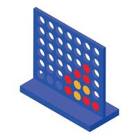 Blue board game connect four showing winning strategy vector
