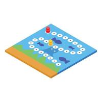 Children board game with ocean design for entertainment vector