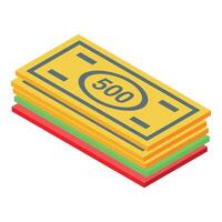 Stack of money showing wealth and prosperity vector