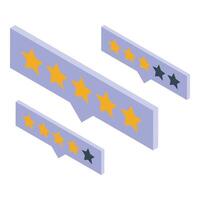 Customer rating showing different levels of satisfaction with stars vector