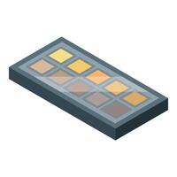 Eyeshadow palette showing colorful makeup options vector