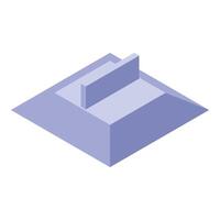Abstract 3d geometric shape standing on a platform vector