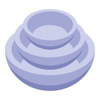 Empty round podium displaying increasing size levels vector