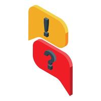 Question and answer chat bubbles showing problem solving vector