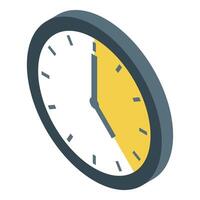 Clock face showing time passing isometric icon vector