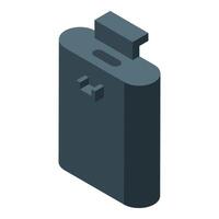 External hard drive using usb cable for connection isometric view vector