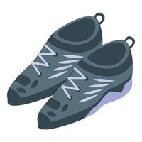 Pair of climbing shoes isometric icon for web design vector