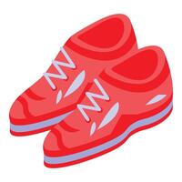 Red sneakers standing on invisible ground representing active lifestyle vector