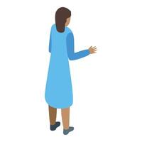 Female doctor explaining something using hand gestures vector