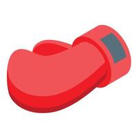 Red boxing glove lying on its side vector
