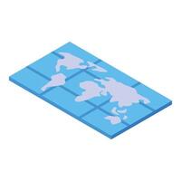 World map spreading on a surface creating a global grid vector