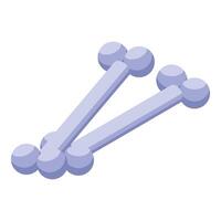 Two crossed bones icon representing halloween celebration is lying on white background vector