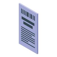 Barcode scanner reading retail store receipt showing purchase vector