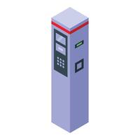 Parking meter machine accepting contactless payment vector
