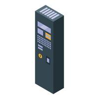 Modern parking meter machine accepting contactless payment vector