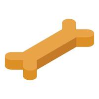 Yellow bone for dog floating on white background vector