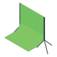 Studio green screen background is standing for filming movie or photo shooting session vector