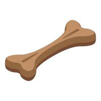 Dog bone toy lying on white background vector