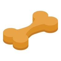 Big dog bone for chewing and playing isometric icon vector