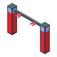 Parking barrier gate system controlling access to paid zone vector