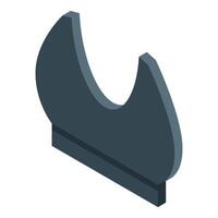 Adjustable wrench spanner pluming tool holding nut isometric view vector