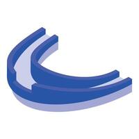 Blue abstract shape forming letter c on white background vector