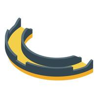 Roman amphitheater structure with empty seats illustration vector