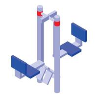 Double lat pulldown machine standing on white background vector