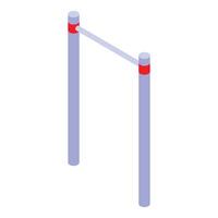 Horizontal bar for exercising outdoors on white background vector