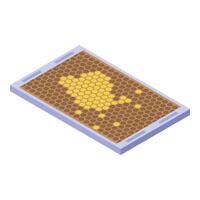 Honeycomb frame with honey dripping isometric illustration vector
