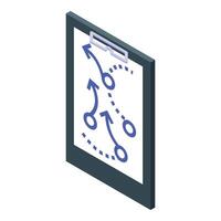 Coach showing game strategy using clipboard with arrows and circles vector