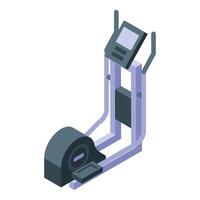 Elliptical trainer standing on white background isometric view vector