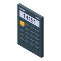 Electronic calculator displaying numbers for accounting and finance vector