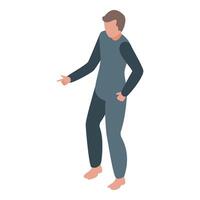Man is sleepwalking and pointing with his finger vector