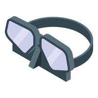 Diving mask with strap for exploring underwater world vector