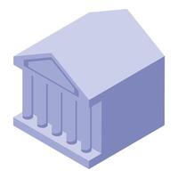 Isometric building representing bank or museum architecture vector