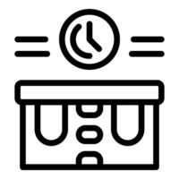Cardboard box with fragile symbol being delivered quickly vector