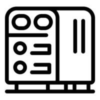 Computer case icon showing a gaming pc build for esports vector