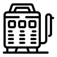 Portable generator providing emergency power during blackout vector