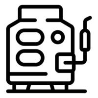 Welding machine icon representing metalwork and fabrication vector